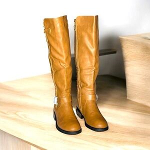 DREAM PAIRS Women’s knee-high boots, chunky, block heel Sz 10